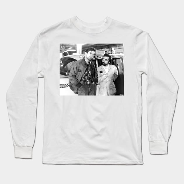 Taxi Driver - Robert De Niro and Martin Scorsese Long Sleeve T-Shirt by Paskwaleeno